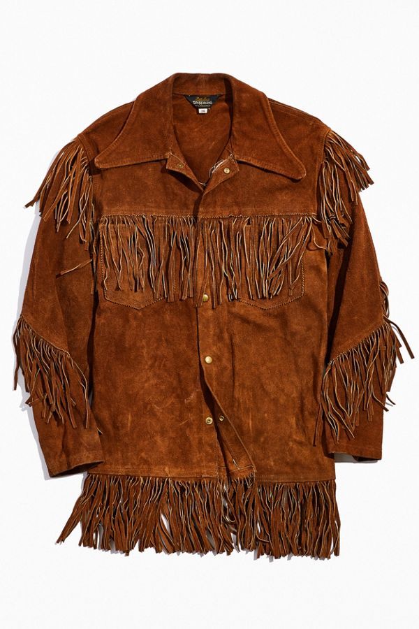 Vintage Timberline Leather Fringe Jacket | Urban Outfitters (US and RoW)