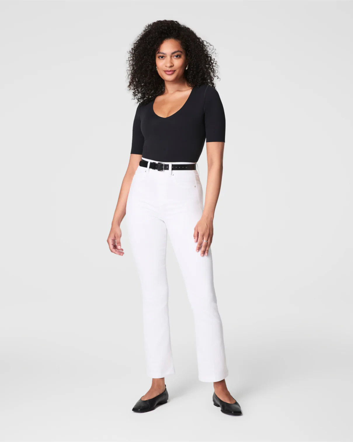 SPANXshape™ EveryWear Kick Flare Jeans, White | Spanx