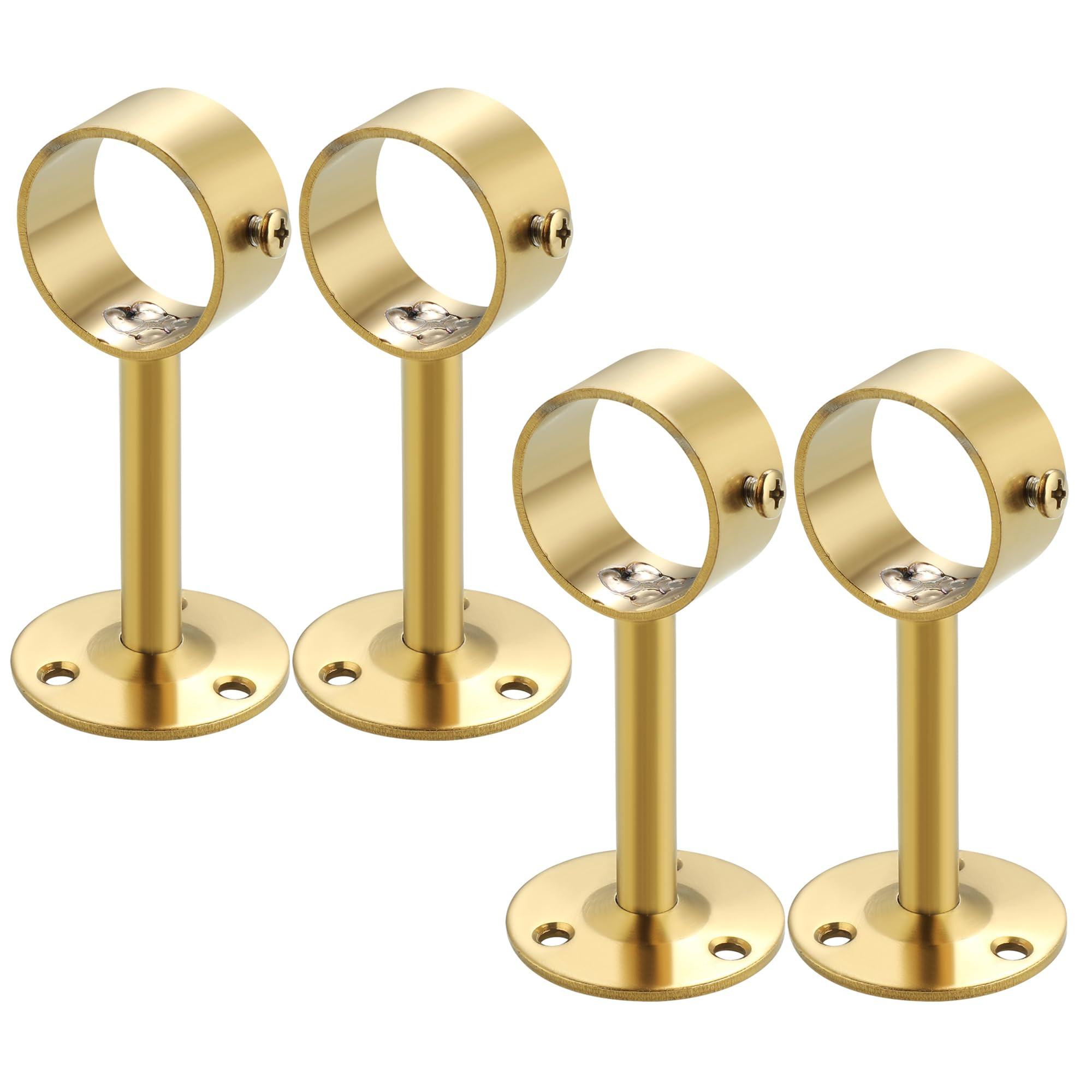 Alise 32mm Dia Curtain Rod Holder Bracket with Adjusting Set Screw,Stainless Steel Closet Rod Hol... | Amazon (US)