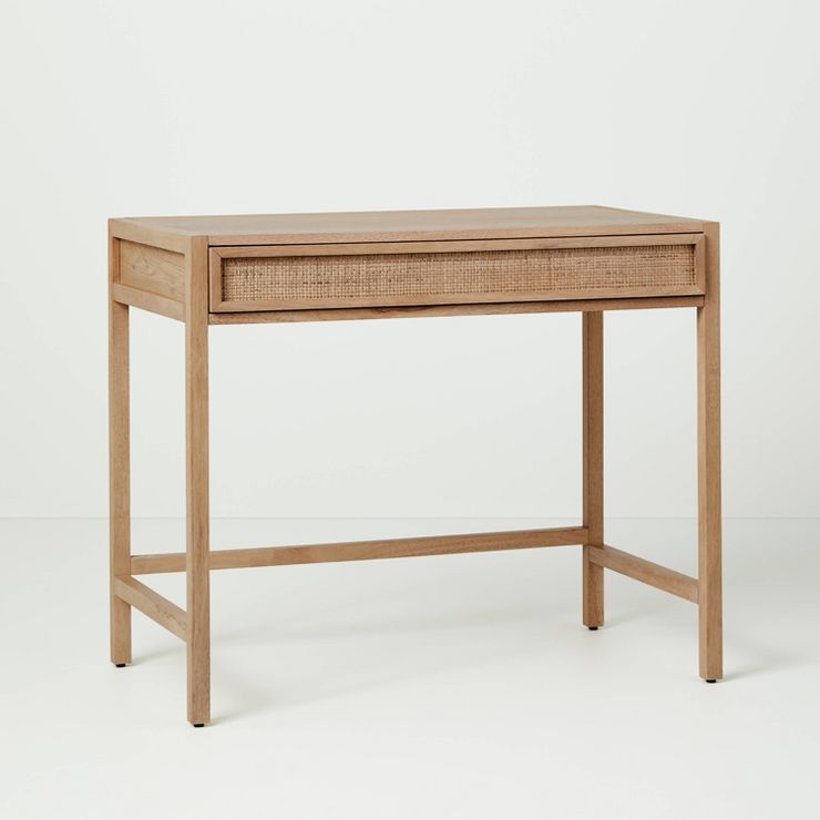 Wood & Cane Transitional Writing Desk - Hearth & Hand™ with Magnolia | Target