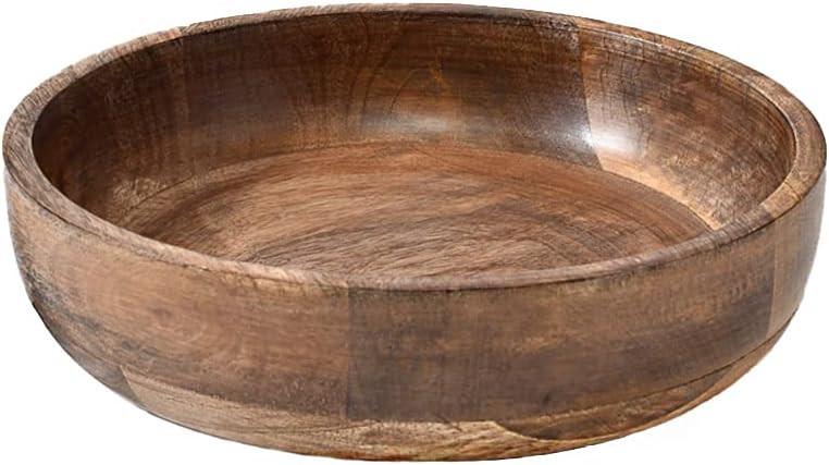 Serene Spaces Living Large Mango Wood Bowl, Natural Wooden Bowl for Home Decor, Fruits, Candies, ... | Amazon (US)