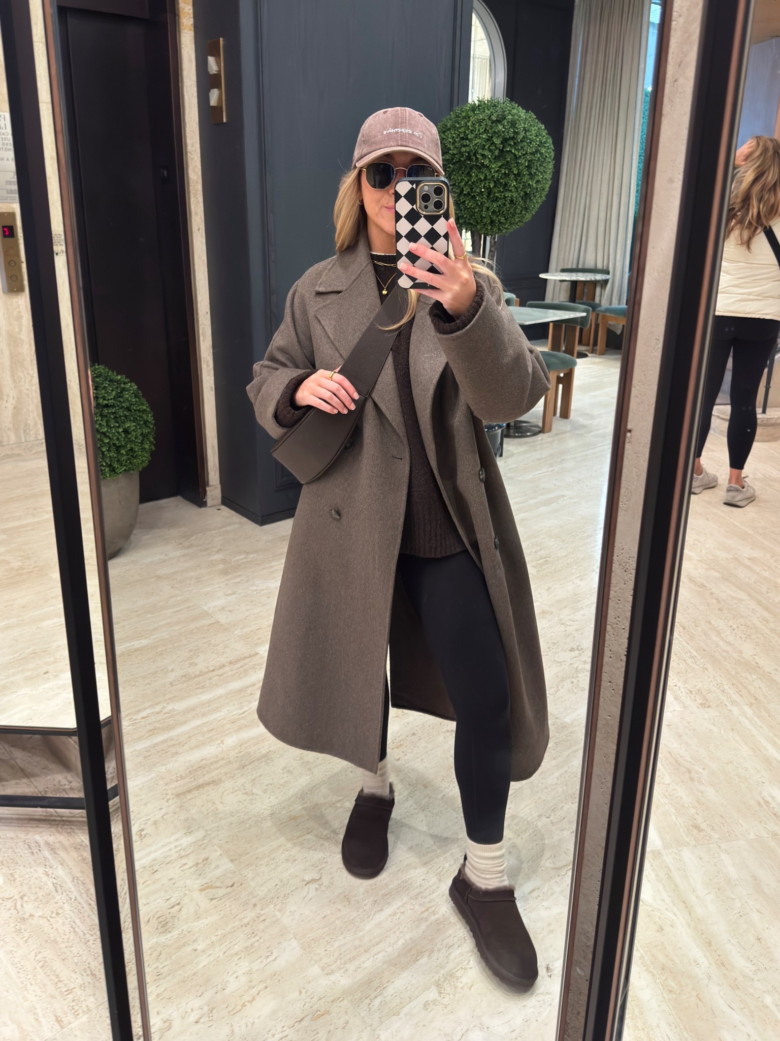 Sunday casual outfit with leggings, Ugg micro mini and a wool coat. 

Coat: xs
Jumper: small
Leggings: XXS 

#LTKautumn #LTKwinter #LTKtravel