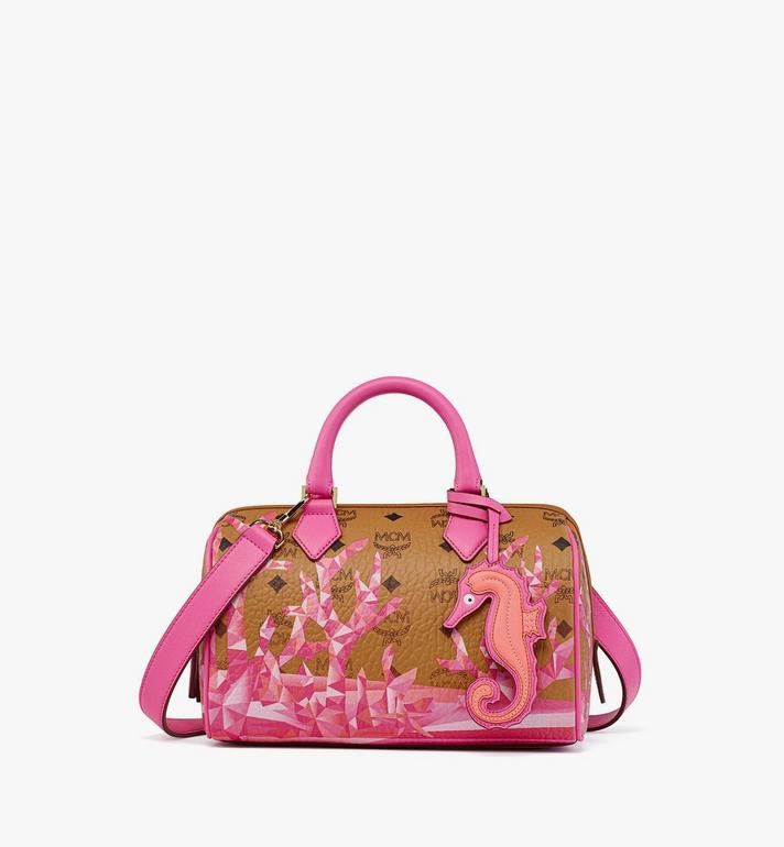 Ella Boston Bag in Cubic Coral Visetos | MCM (US)