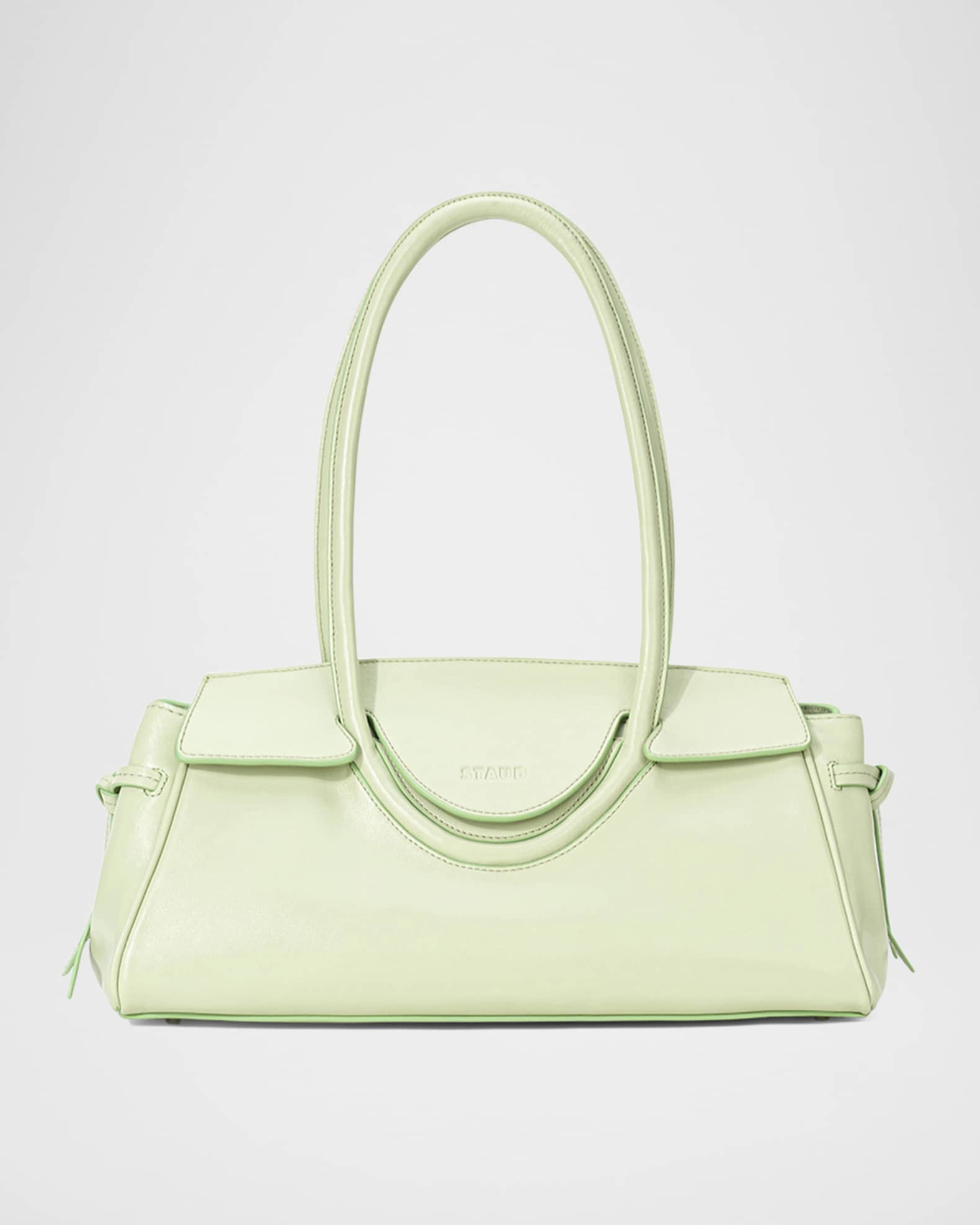 STAUD Maude Fold-Over Flap Leather Shoulder Bag | Neiman Marcus