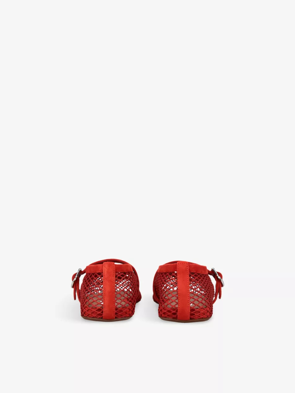 Ballerina Mesh and Suede Ballet Flats | Selfridges