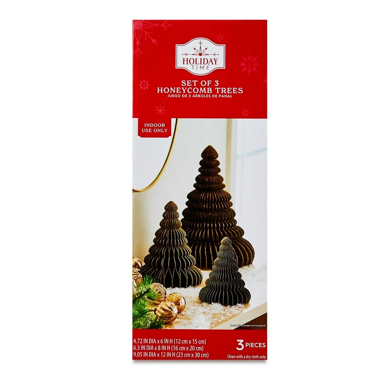Green Honeycomb Trees, 3 Pieces, by Holiday Time - Walmart.com | Walmart (US)