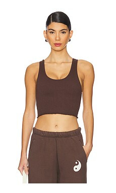 Spiritual Gangster Amor Crop Tank Top in Mocha from Revolve.com | Revolve Clothing (Global)
