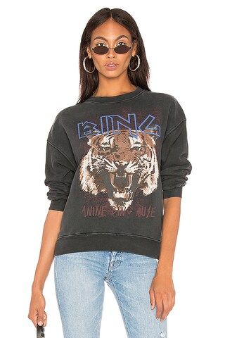 ANINE BING Tiger Sweatshirt in Black from Revolve.com | Revolve Clothing (Global)