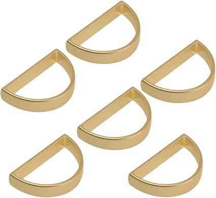 IUAQDP 6 Pieces Gold Napkin Rings D-Shaped Napkin Holder, Metal Semicircle Shape Cloth Serviette ... | Amazon (CA)