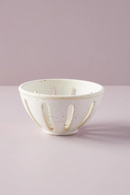 Cottage Stoneware Berry Basket | Anthropologie (US)