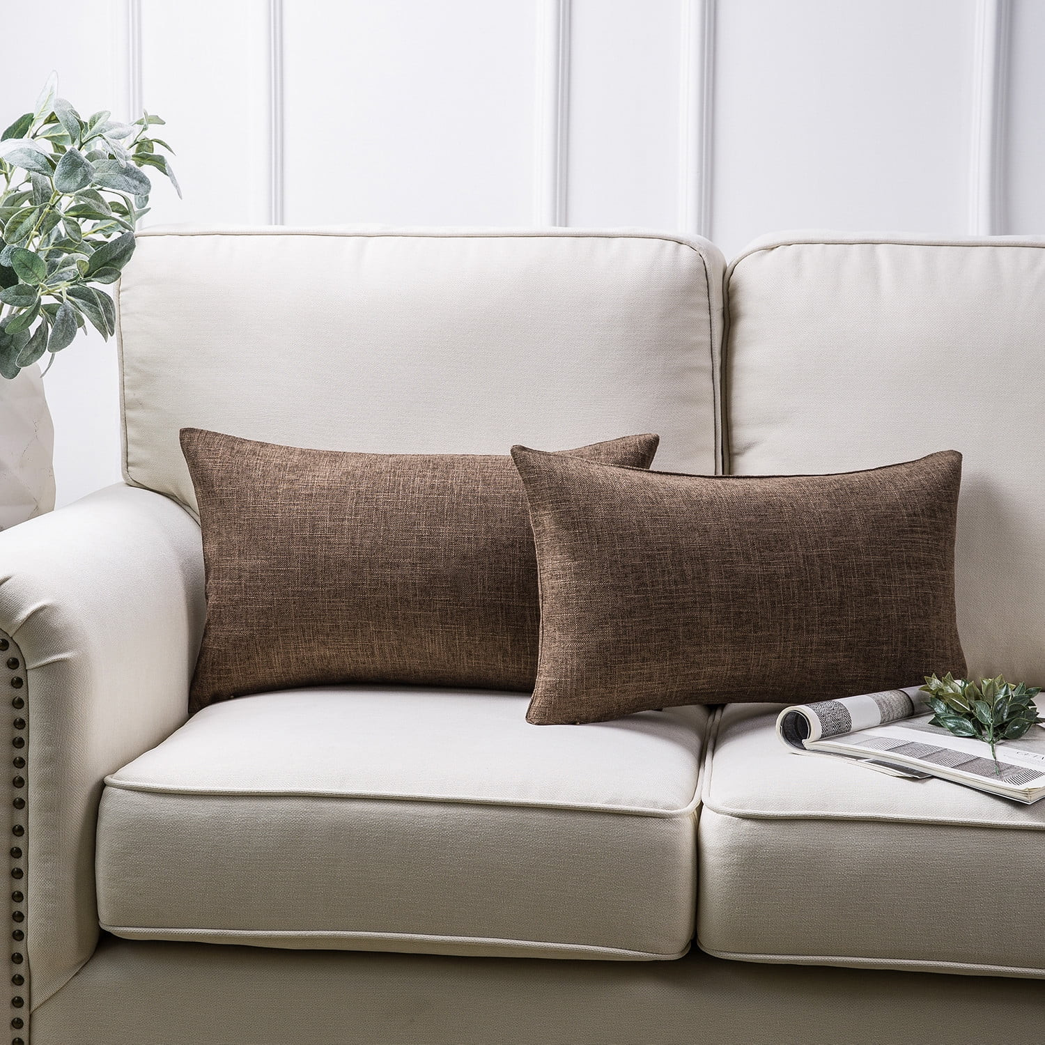 Holiday Deal Selection Phantoscope Textural Faux Linen Decorative Throw Pillow Cover for Bed and ... | Walmart (US)