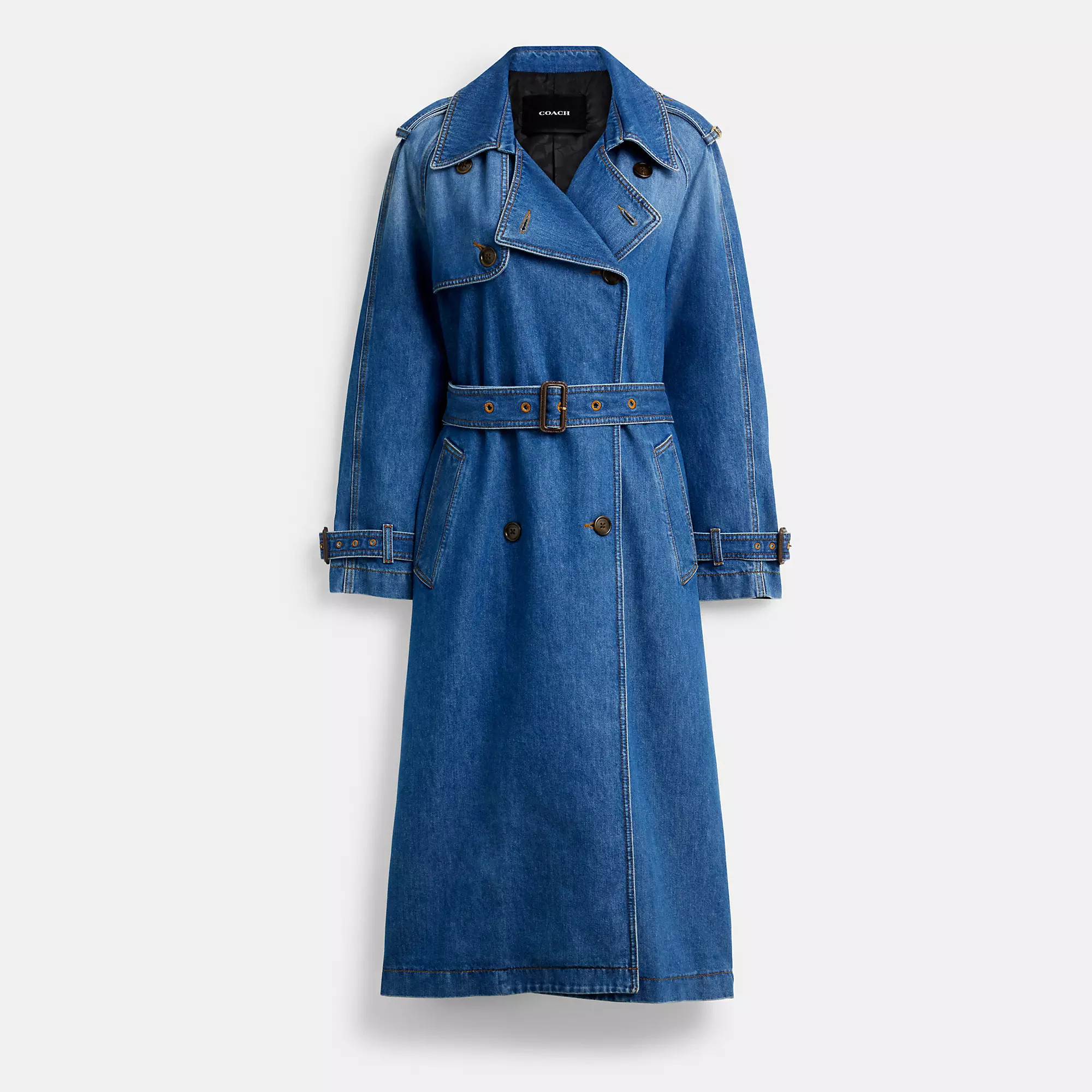 Relaxed Denim Trench Coat In Organic Cotton | Coach (US)