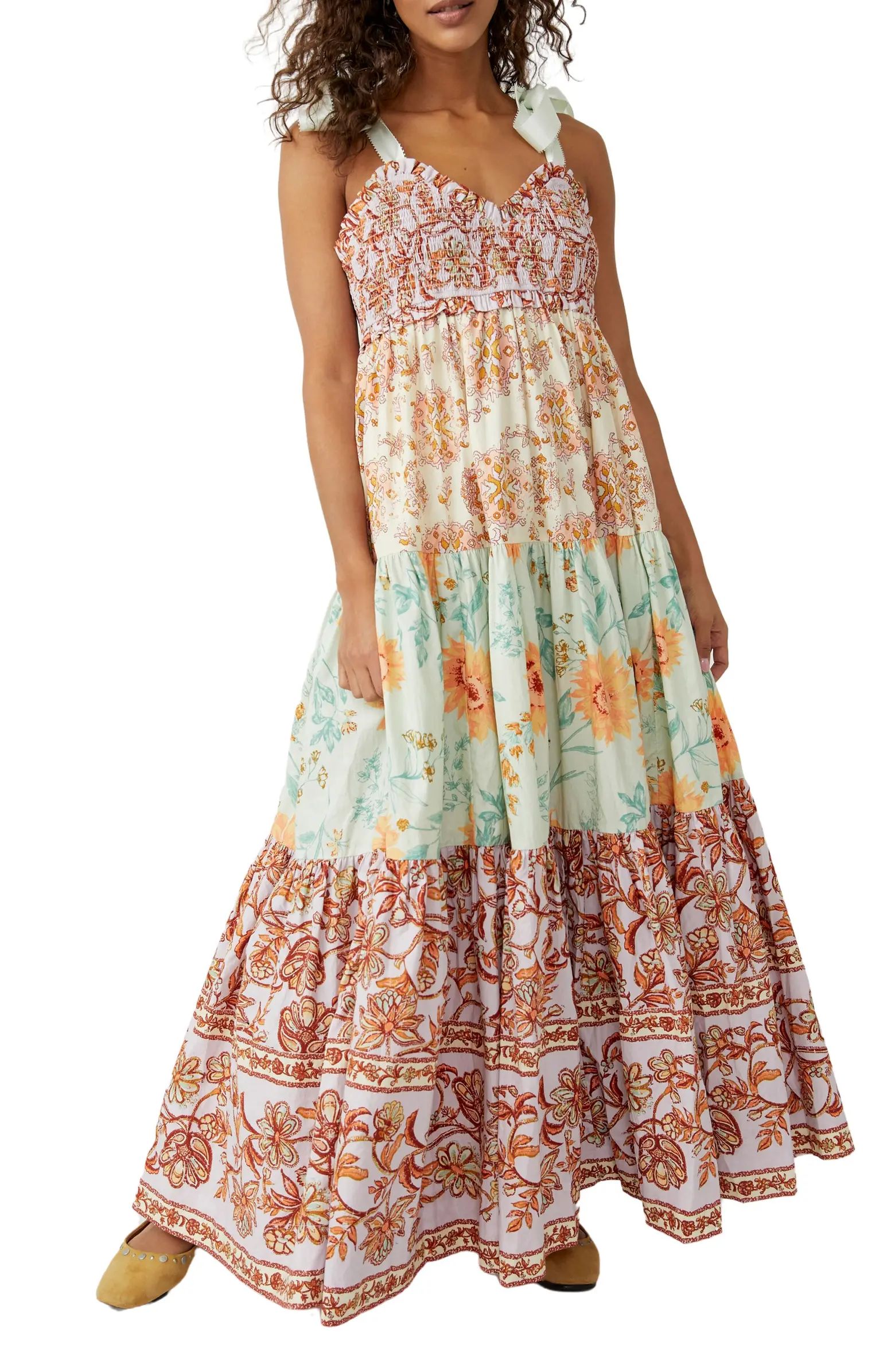 Free People Bluebell Mixed Print Cotton Maxi Dress | Nordstrom | Nordstrom