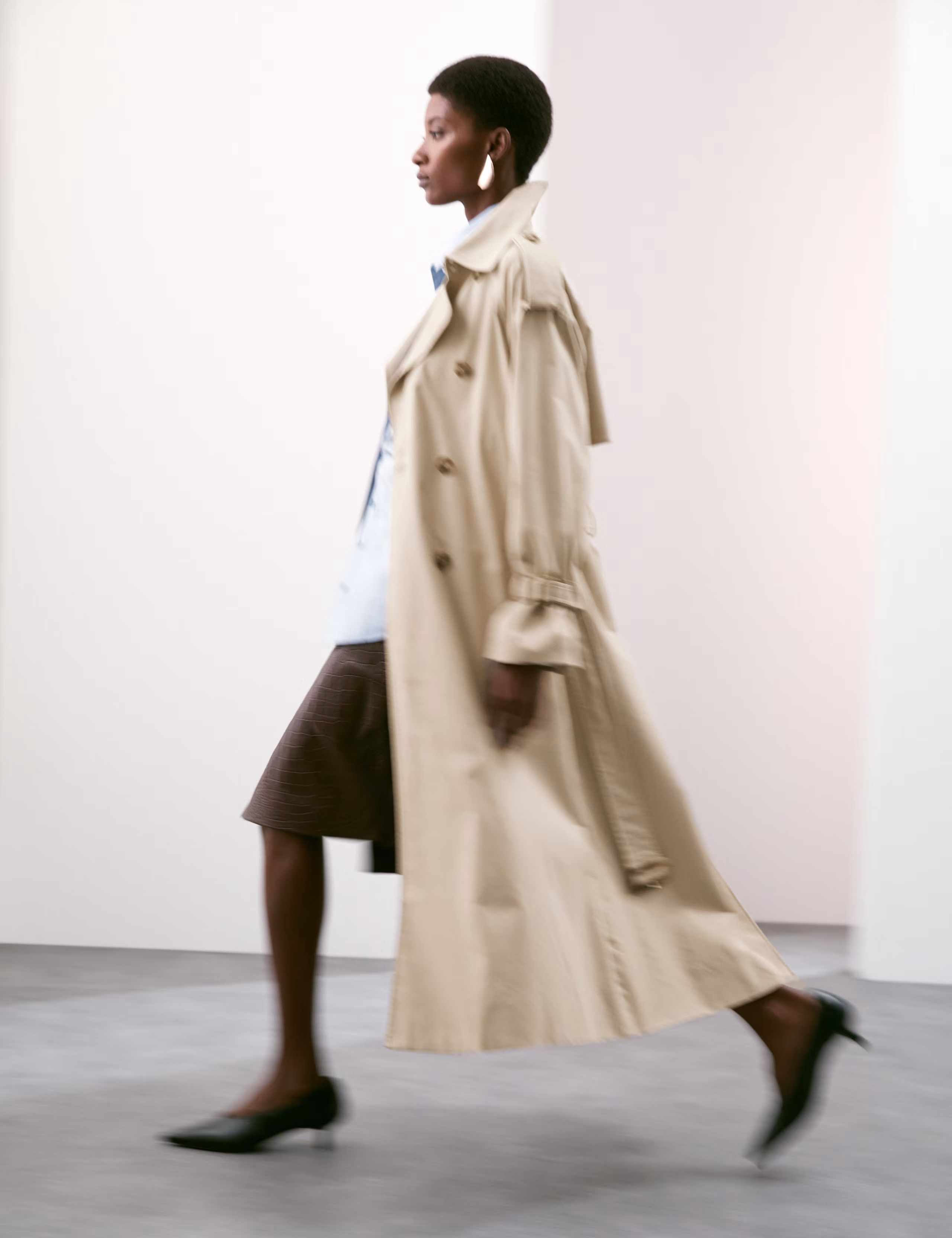 Cotton Rich Longline Trench Coat | Autograph at M&S | Marks & Spencer (UK)