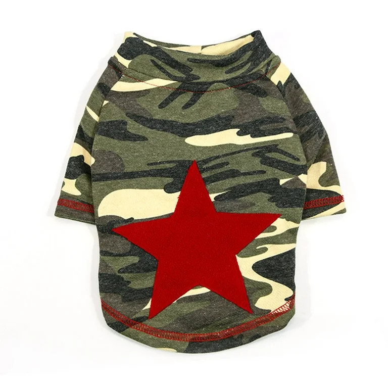 Spring Summer Dog Shirt Camouflage Cotton Pullover Shirt Pet Dog Clothes | Walmart (US)