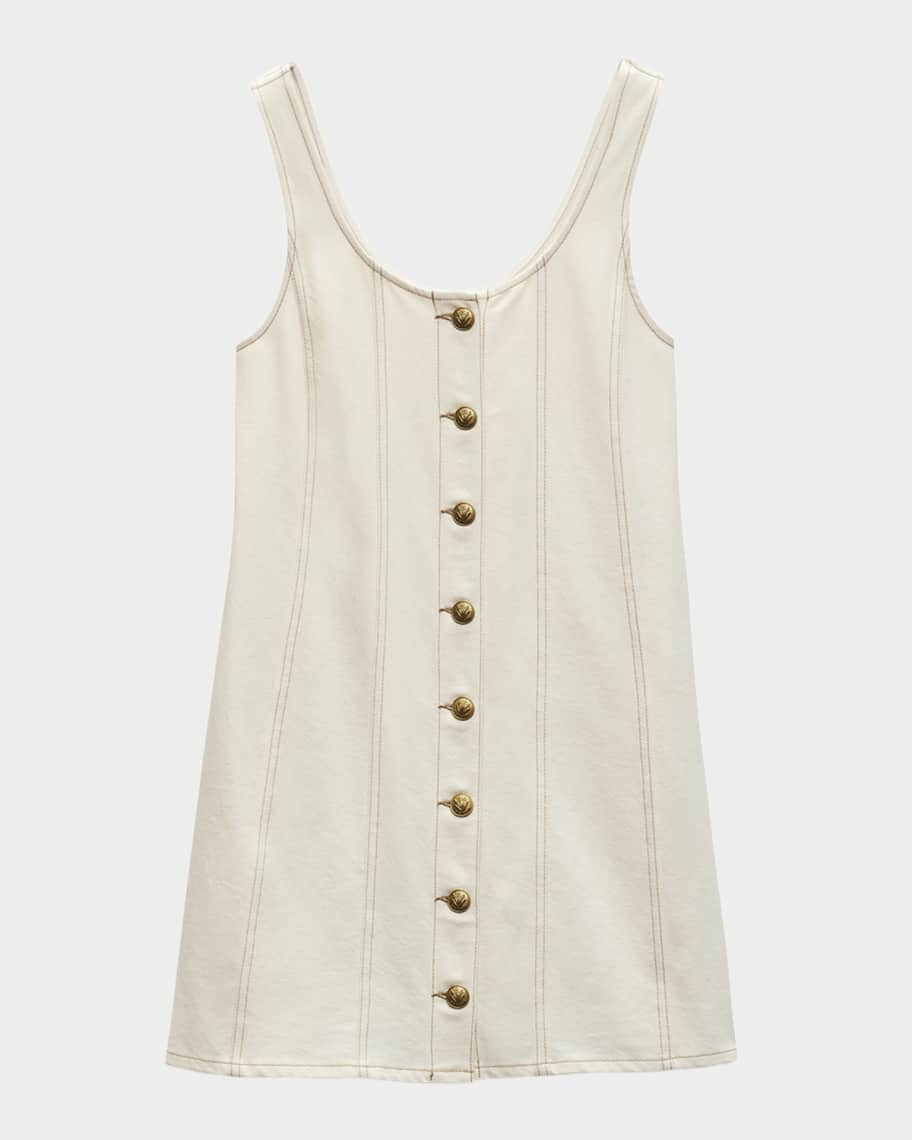 Rag & Bone Featherweight Laney Button-Front Mini Dress | Neiman Marcus