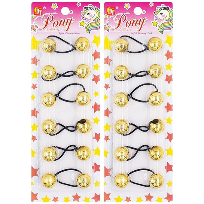 12 Pcs 20mm Hair Ties Hair Accessories for Girls Cute Hair Ties with Balls Bubble Twinbead Ponyta... | Amazon (US)