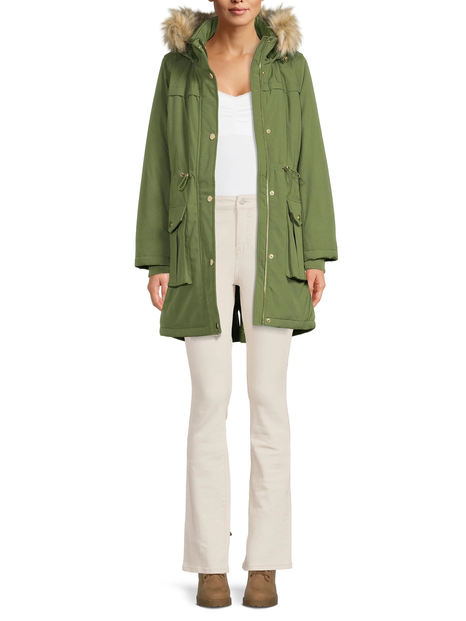 Time and Tru Women's and Women's Plus Heavyweight Anorak Coat with Hood - Walmart.com | Walmart (US)