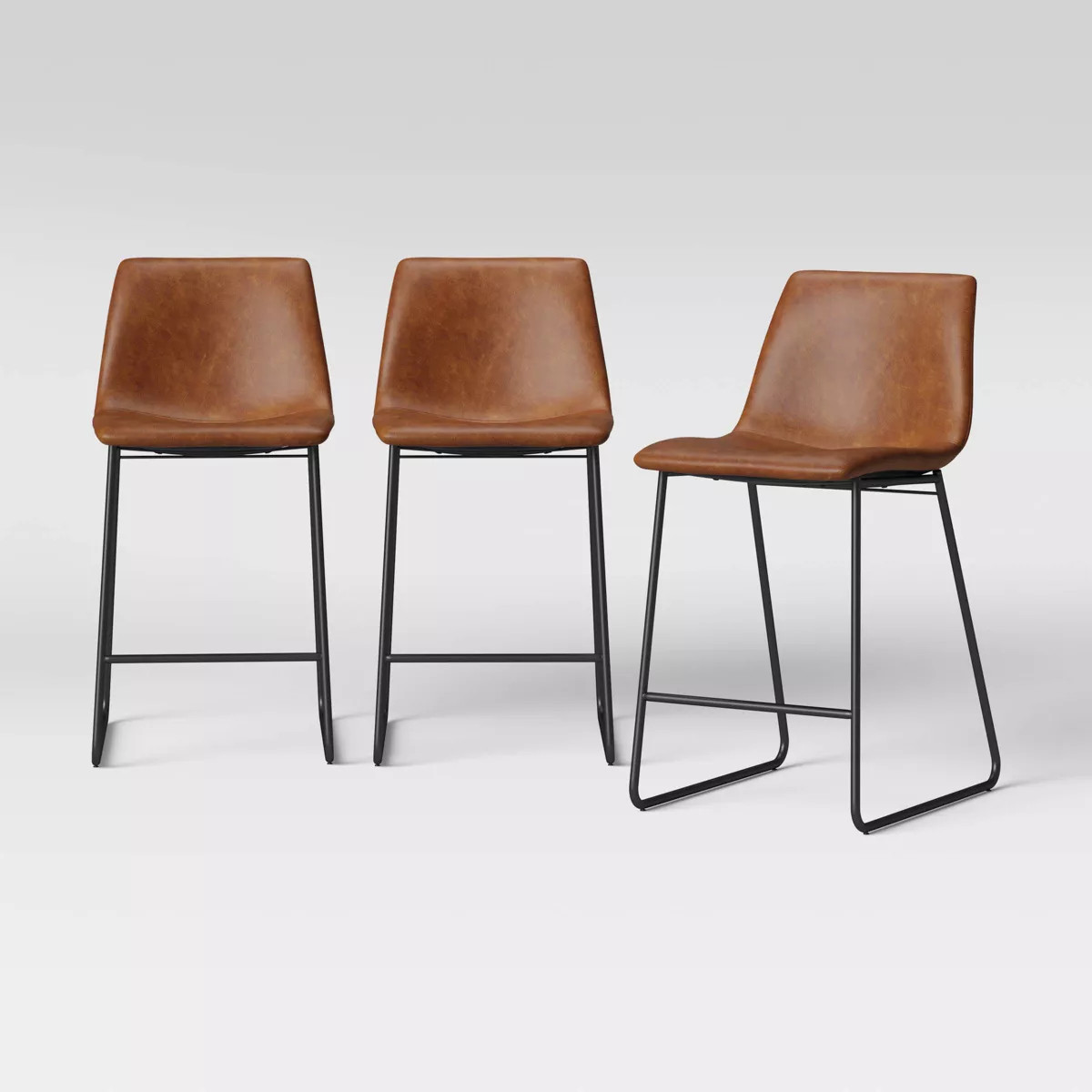 Bowden Faux Leather Counter Height Barstool - Threshold™ | Target