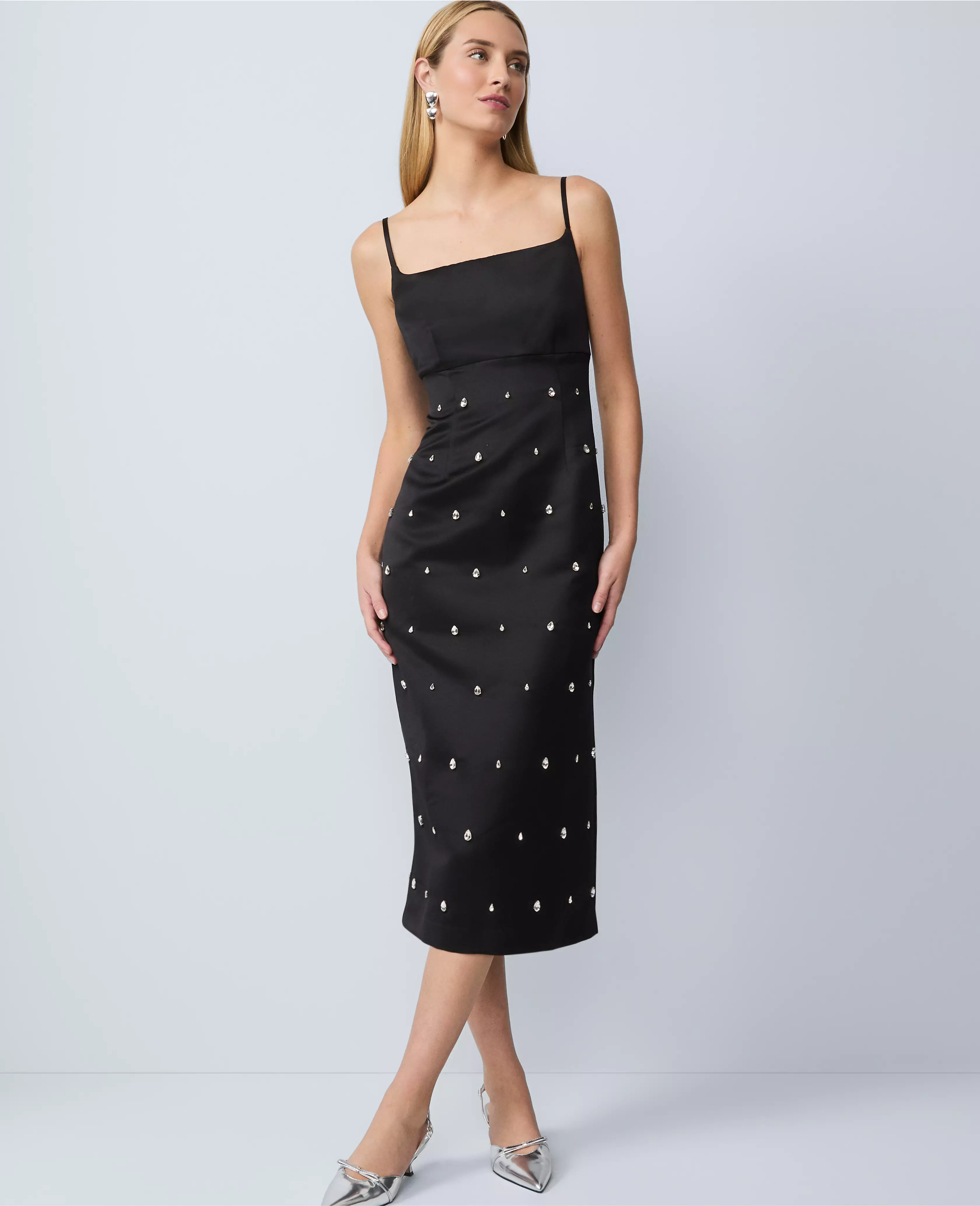 Satin Sheath Dress | Ann Taylor