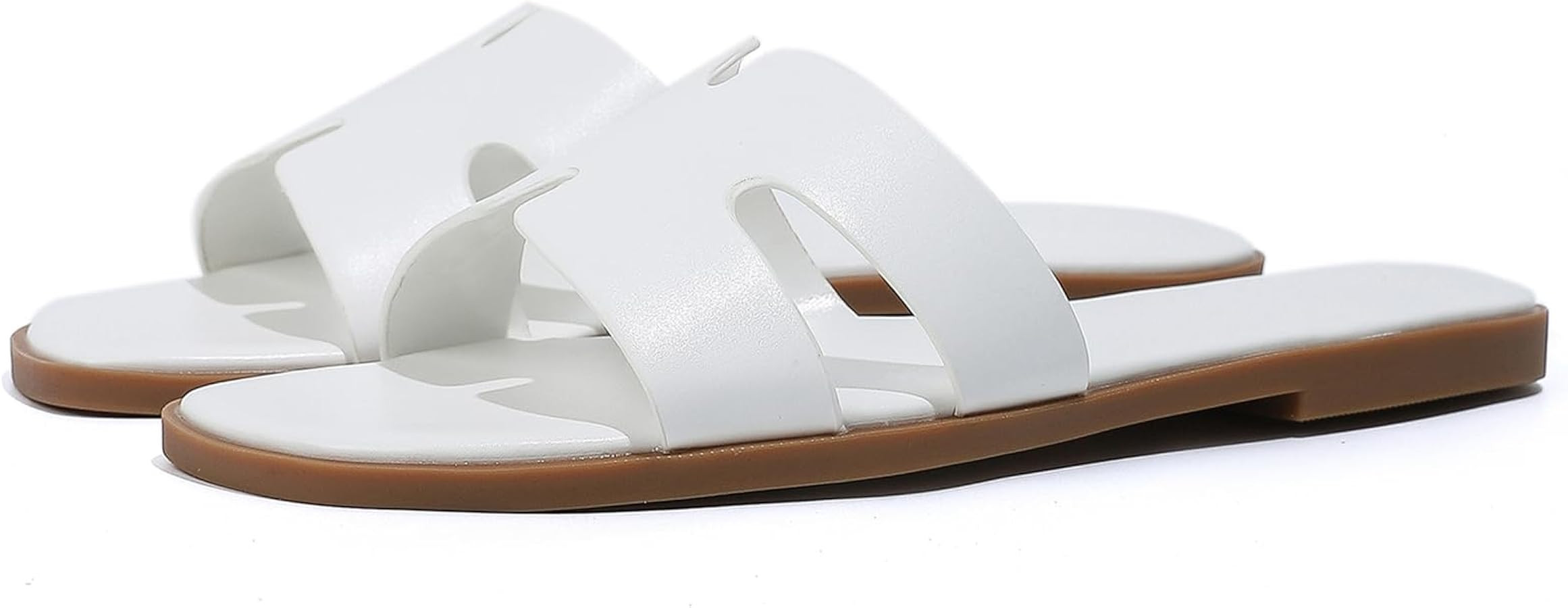 Stratuxx Kaze Open Toe Flat Dress Sandals Womens Slide Sandals Black, White, Tan Sandals for Wome... | Amazon (US)