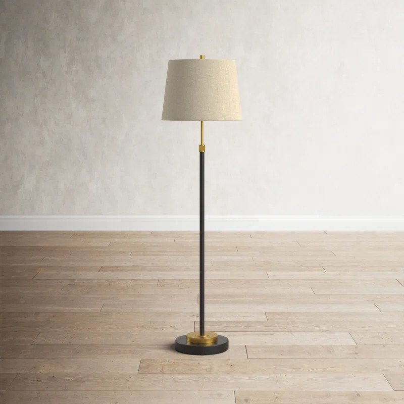 Lessing 62'' Black/Gold Traditional Floor Lamp | Wayfair North America