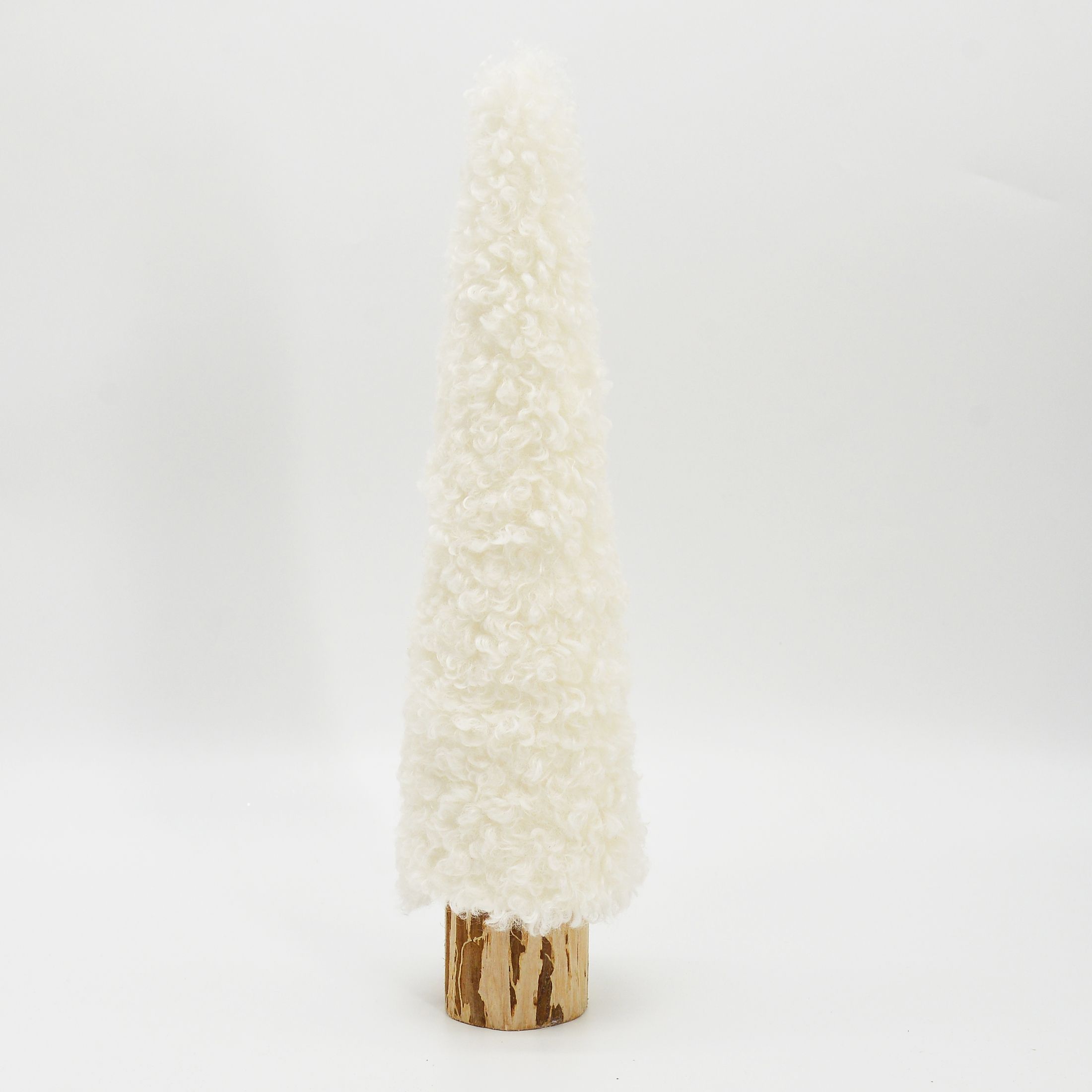 Holiday Time Plush White Artificial Christmas Tree with Natural Wood Stand, Jumbo Tabletop Orname... | Walmart (US)