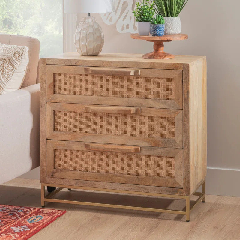 Leanne 3 Drawer 30" W Solid Wood Dresser | Wayfair North America