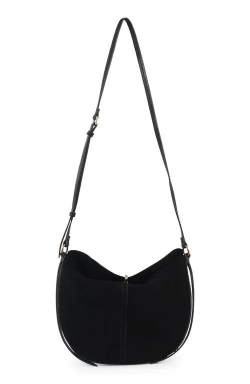 Dolce Vita Bennett Faux Leather & Suede Crossbody Bag in Black at Nordstrom | Nordstrom