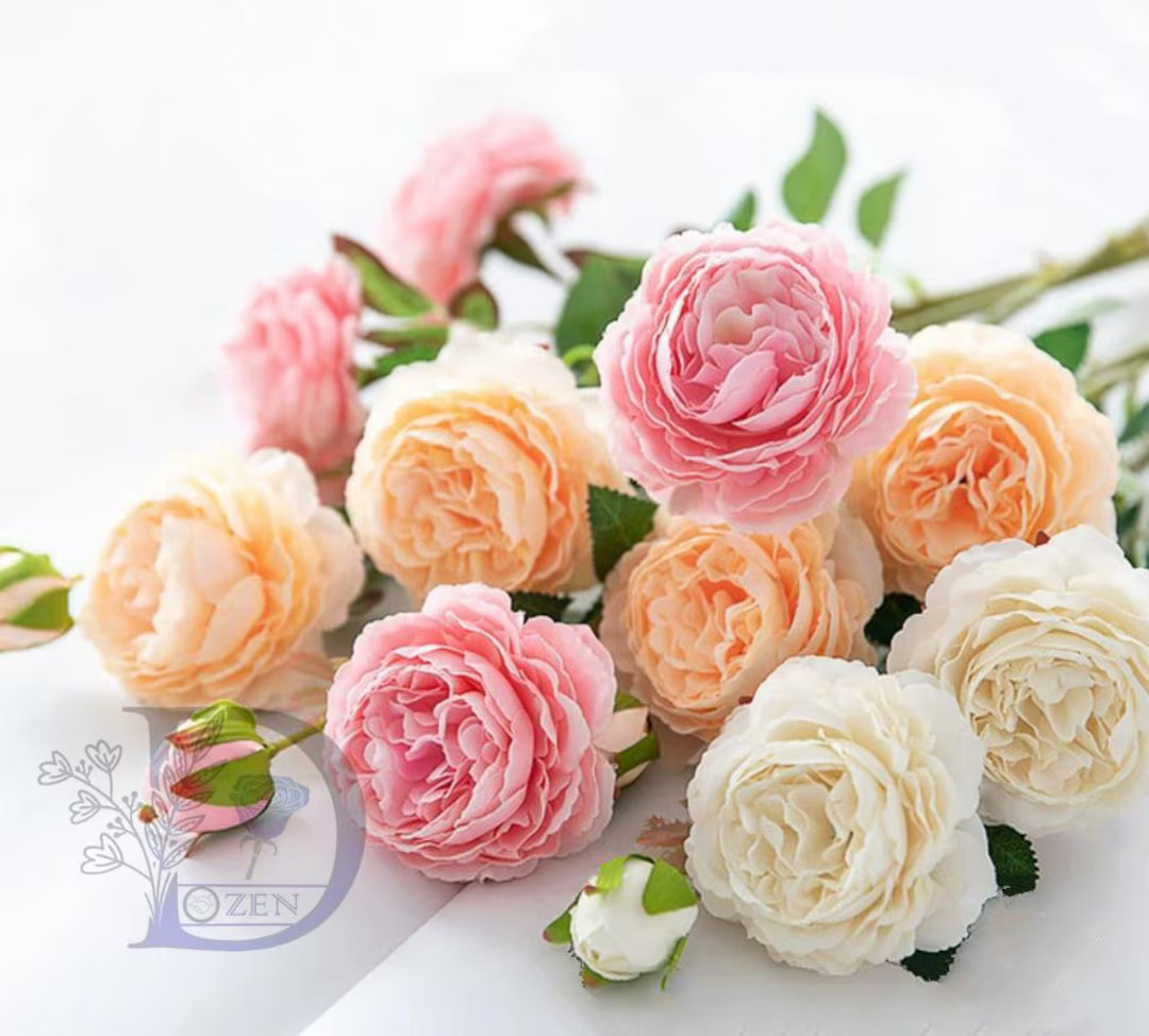 24"Real Touch Peony Artificial Flowers Realistic Artificial Flowers DIY Flowers Wedding Decor Hom... | Etsy (US)