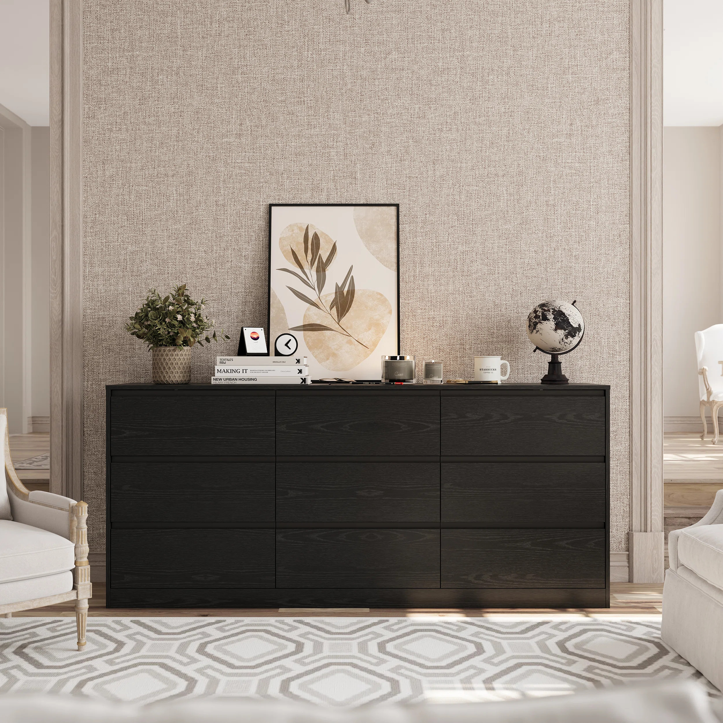 70.88" W- Dresser With 9 Drawers, Large Modern Chest Of Drawers With Deep Drawers | Wayfair North America