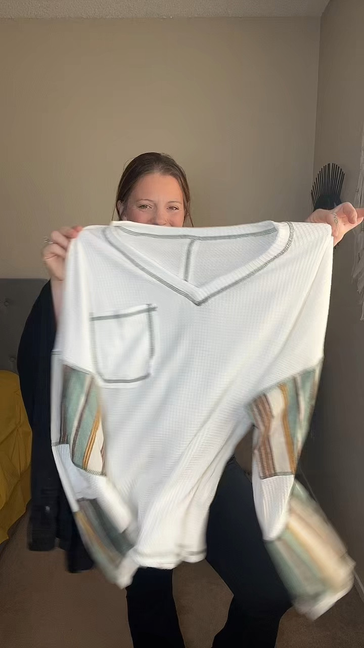 I am obsessed with this top! Great quality plus the details are so fun. I sized up to the large wear it more roomy. 

#LTKStyleTip #LTKSeasonal #LTKVideo