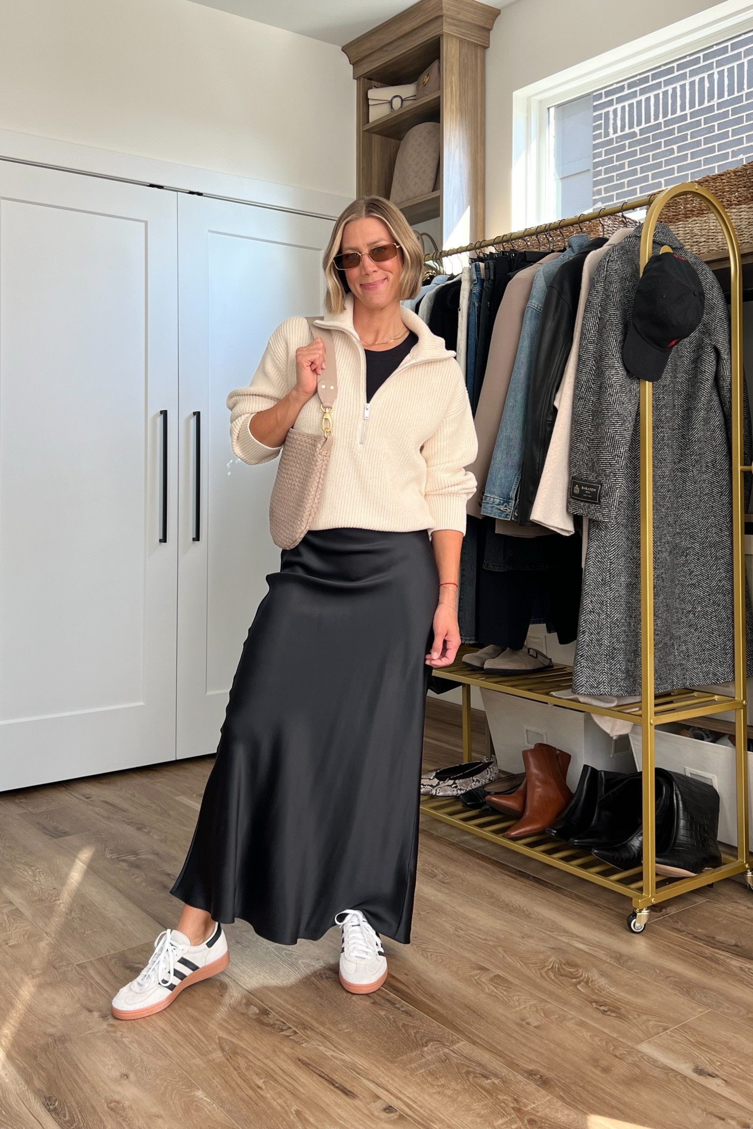 Wearing small silk skirt, XS tank, small sweater, sneakers tts 

#LTKStyleTip #LTKFindsUnder100 #LTKFindsUnder50