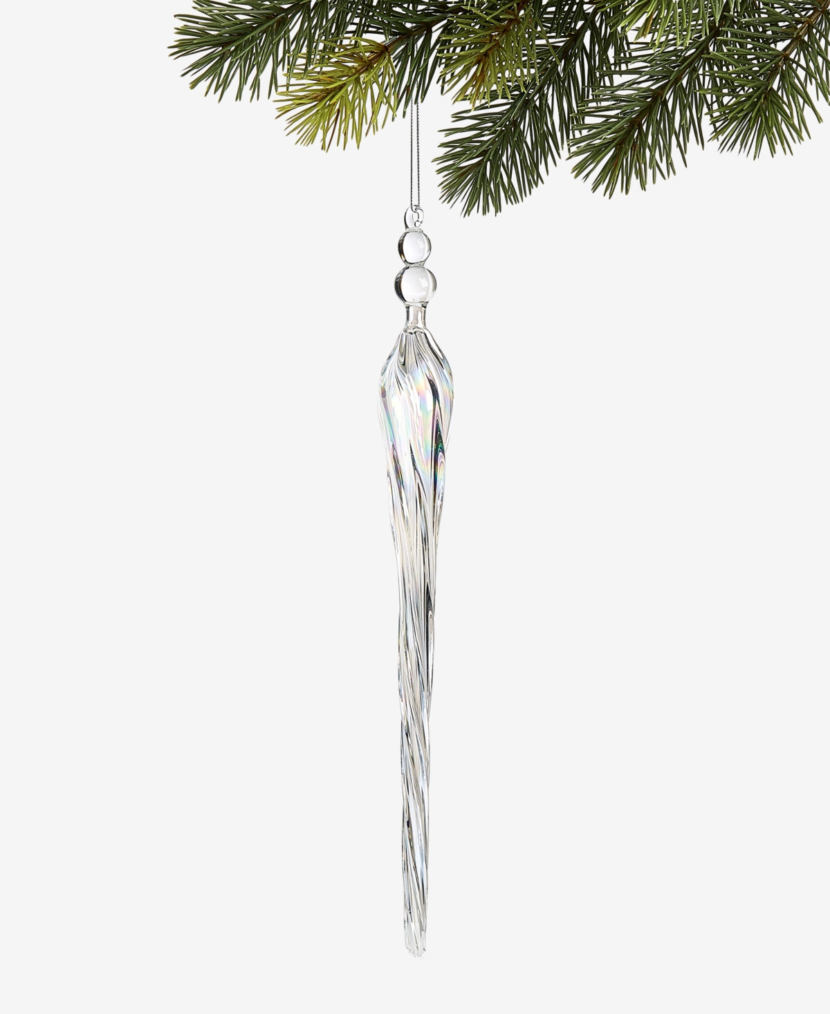 Holiday Lane Iced Delight Glass Finial Ornament, Macy's Exclusive | Macy's