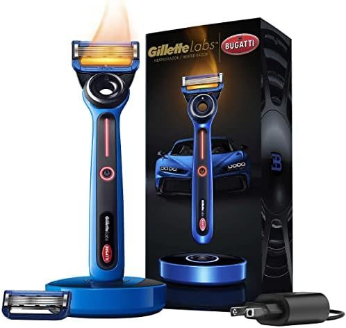 Gillette Heated Razor for Men, Bugatti Limited Edition Shave Kit by GilletteLabs, 1 Handle, 2 Raz... | Amazon (US)