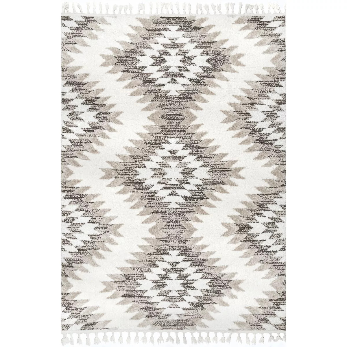 nuLOOM Adelade Aztec High Low Shaggy Tassel Area Rug | Target