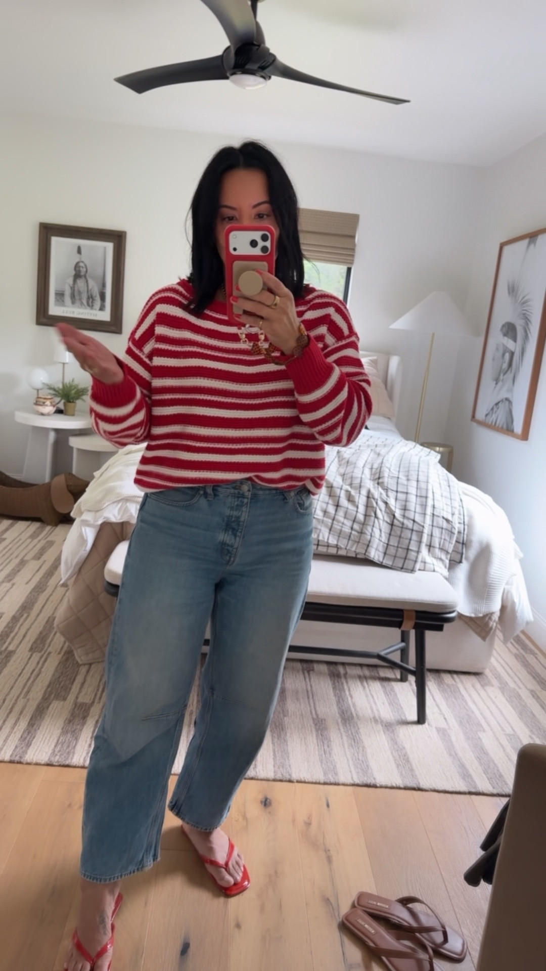 Top size medium, jeans size 29 (I’m a curvy size 8), shoes fit tts.

#LTKootd #LTKOver40 #LTKMidsize