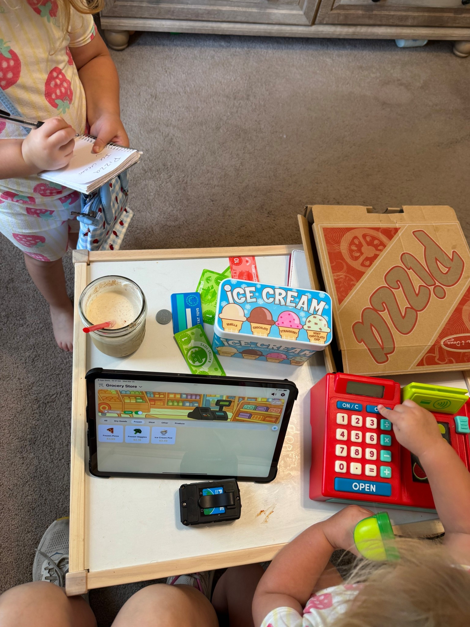 Pretend play + imaginative play + homeschool + play food