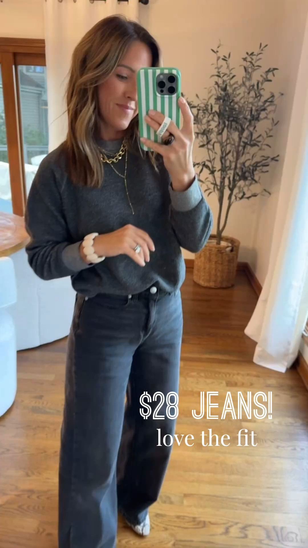 Typically size 25 in jeans. I’m 5’3”
Size 2 here.

#LTKootd #LTKOver40