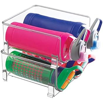 mDesign Plastic Freestanding Water Bottle Storage Organizer for Kitchen Countertop, Table, Pantry... | Amazon (US)