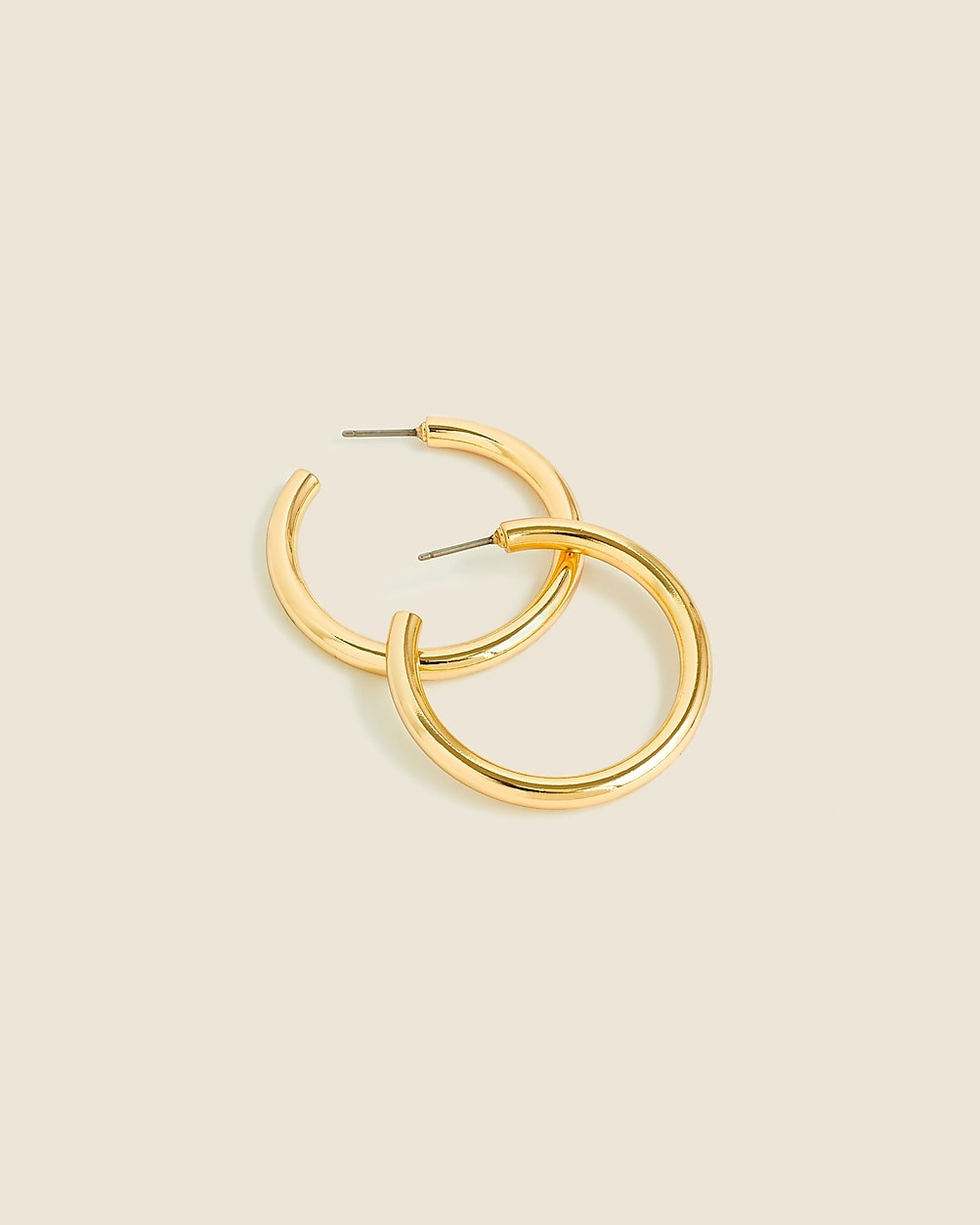 Mini tube hoop earrings in matte gold | J. Crew US