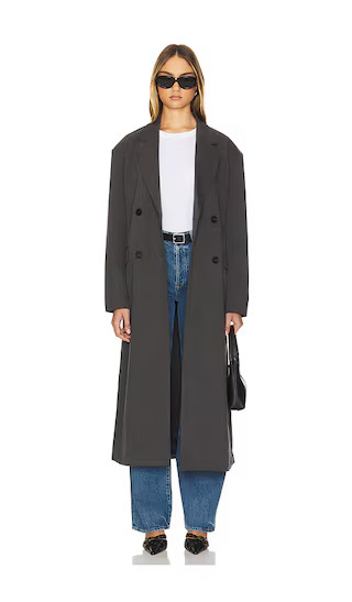Lennox Coat in Charcoal Grey | Revolve Clothing (Global)