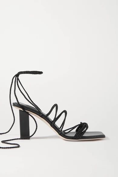Serena Uziyel - Ophilia Braided Rope And Leather Sandals - Black | NET-A-PORTER (US)