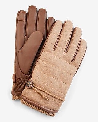 Tan Puffer Gloves | Express