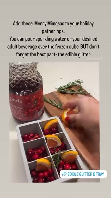 Holiday Merry Mimosas
You can customize these drinks with sparkling water or whatever desired adult beverage.
Don't forget the best part, the glitter!

#LTKHoliday