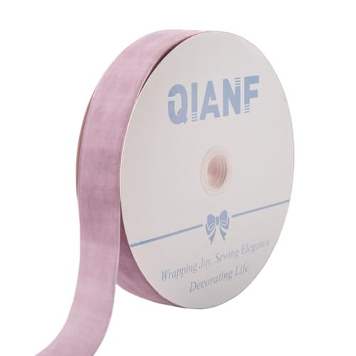QIANF Velvet Ribbon, 1 1/2-Inch by 25-Yard Spool (Lavender) | Amazon (US)