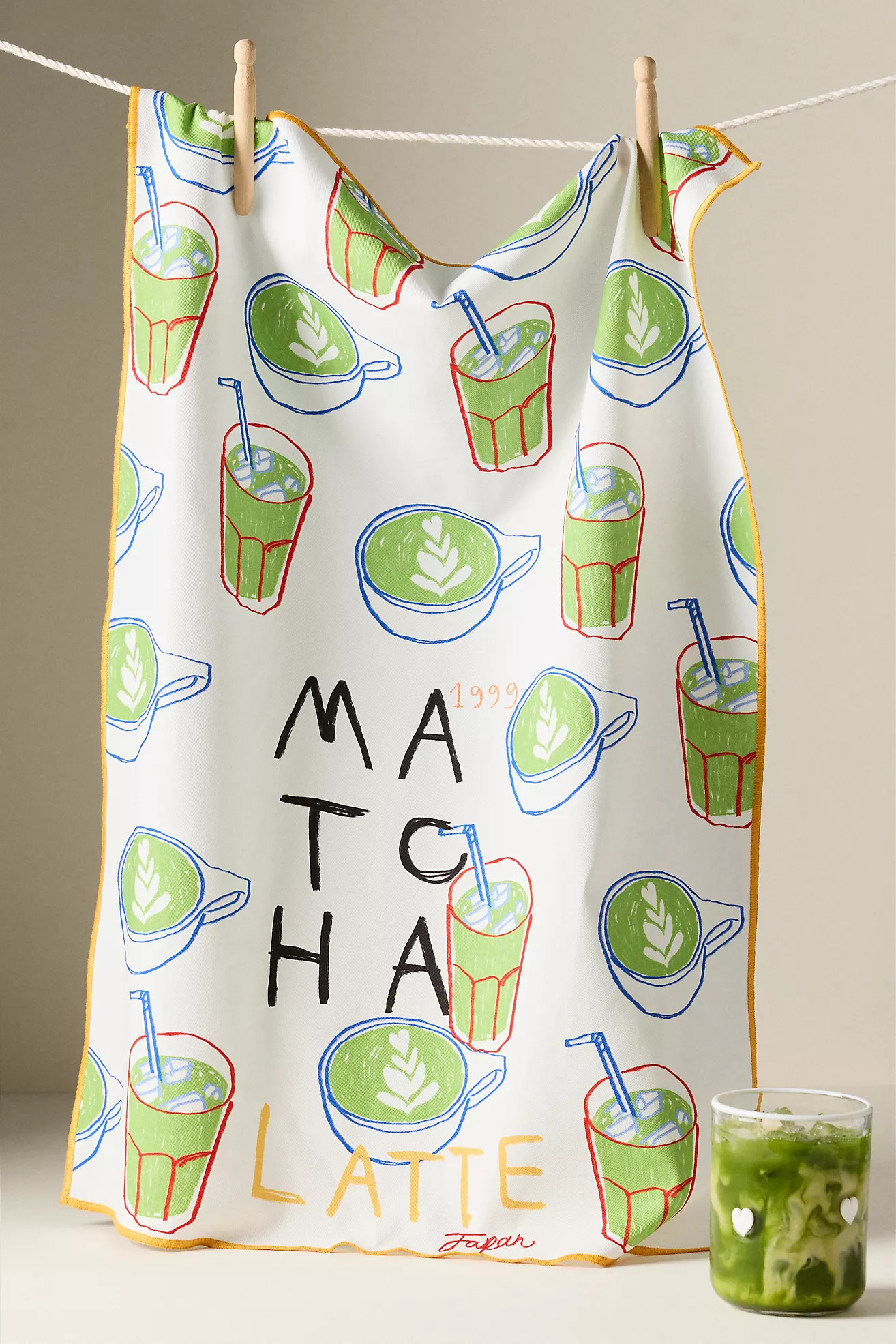 Matcha Latte Dish Towel | Anthropologie (US)
