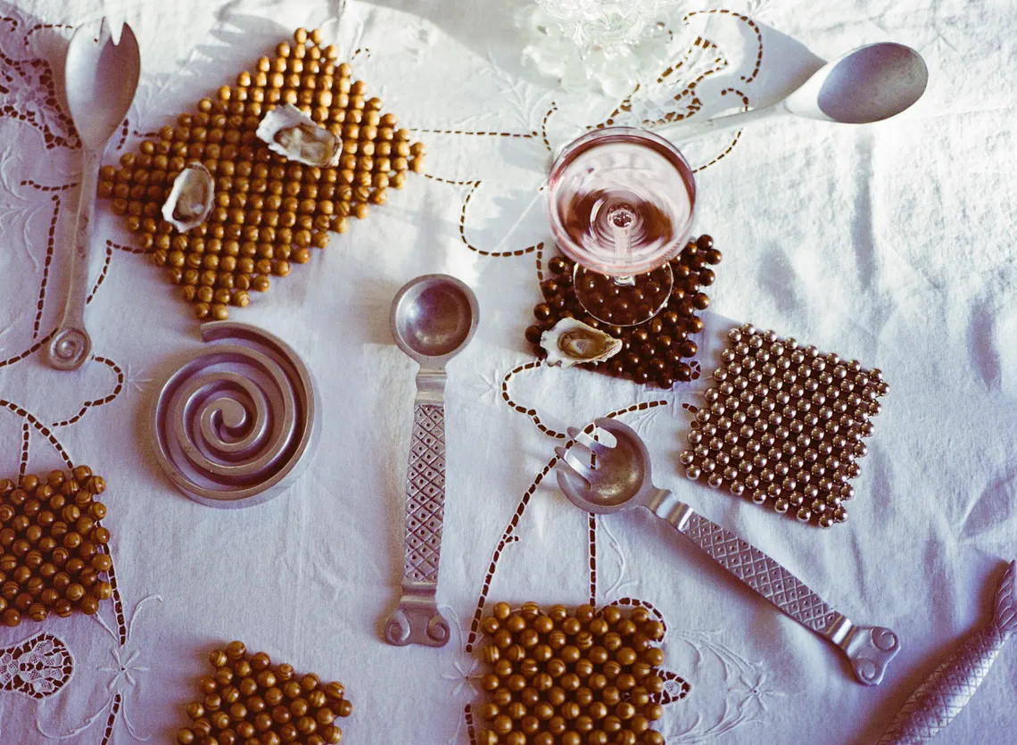 Striped Cedar Braided Bead Coaster - Etsy | Etsy (US)