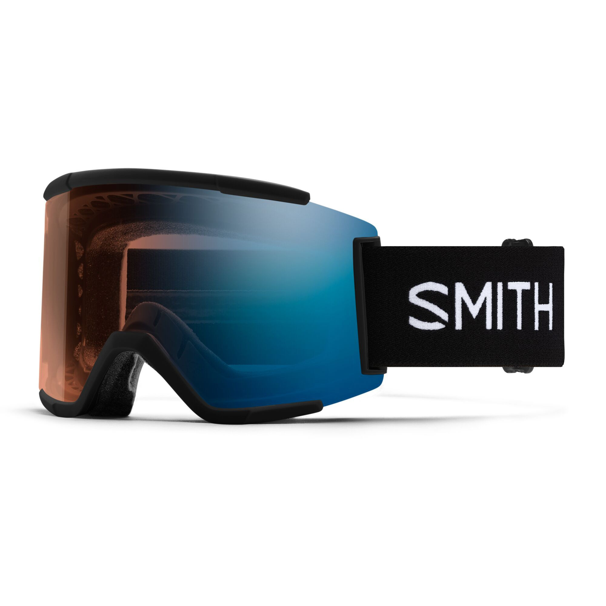 Smith Squad XL ChromaPop Snow Goggles - Low-Bridge Fit Black Chromapop Blue Mirror | REI