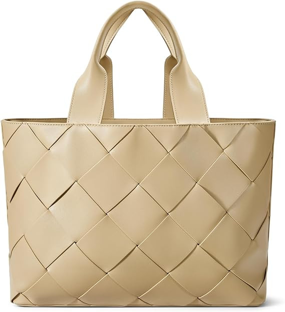 BOSTANTEN Woven Tote Bag for Women Top Handle Purses and Handbags Shoulder Crossbody Purse With Z... | Amazon (US)